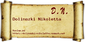 Dolinszki Nikoletta névjegykártya
